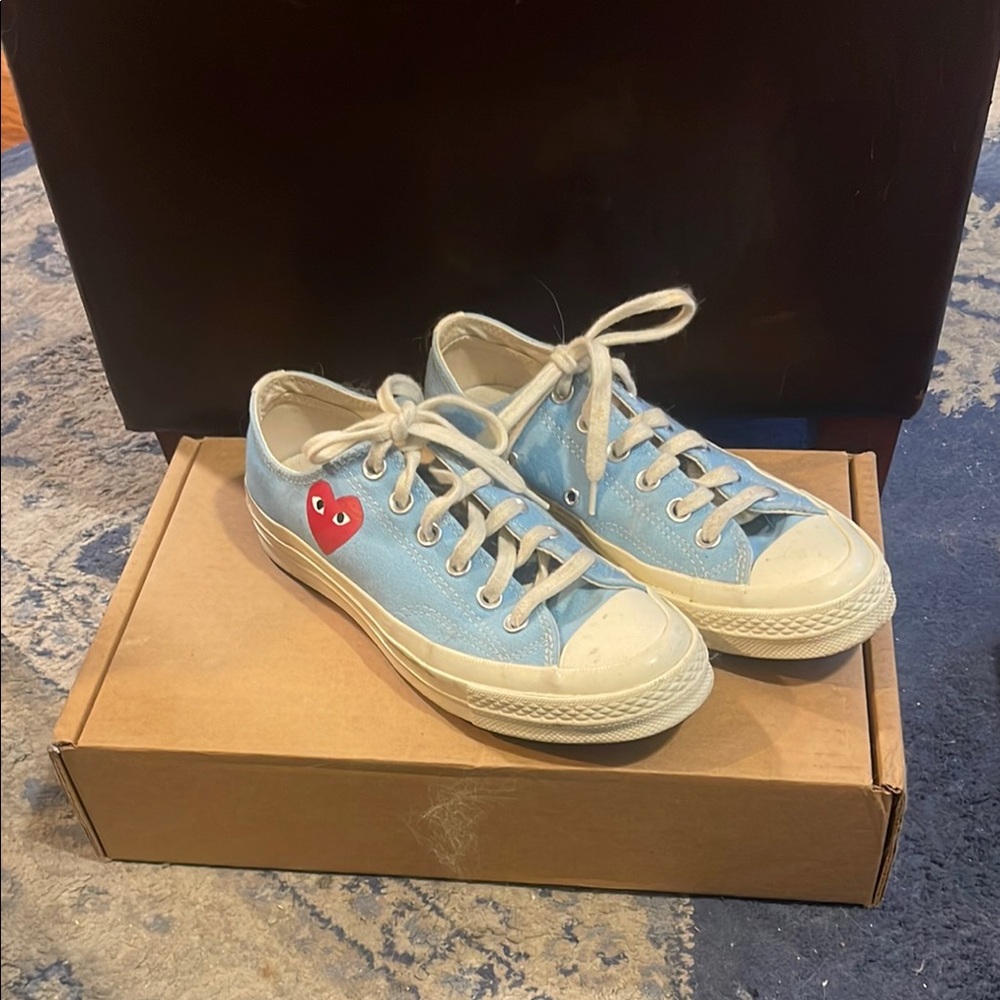 Blue Comme Des Garcons Converse
